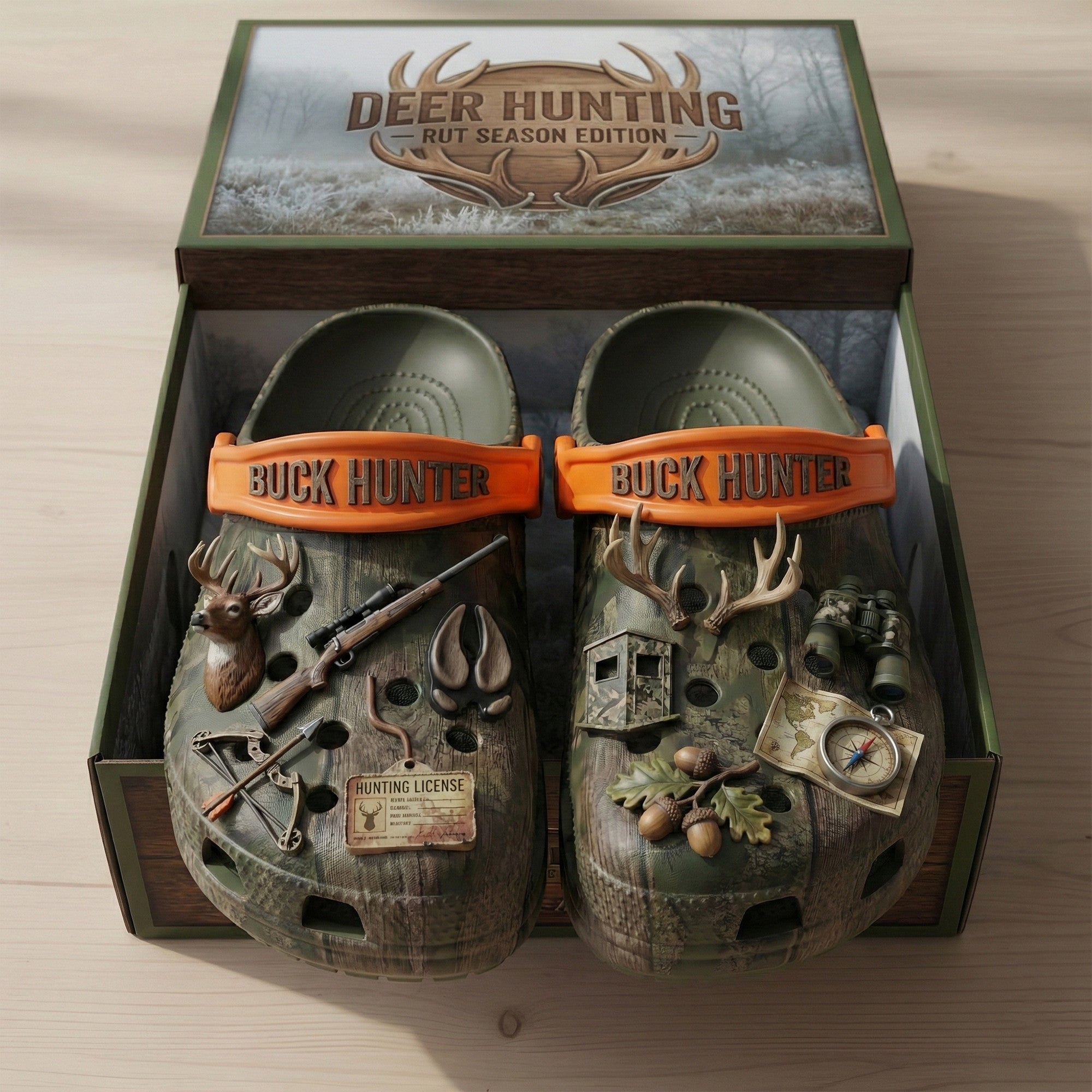 PREMIUM Deer Hunting CLOGS WITH CHARMS LNTH