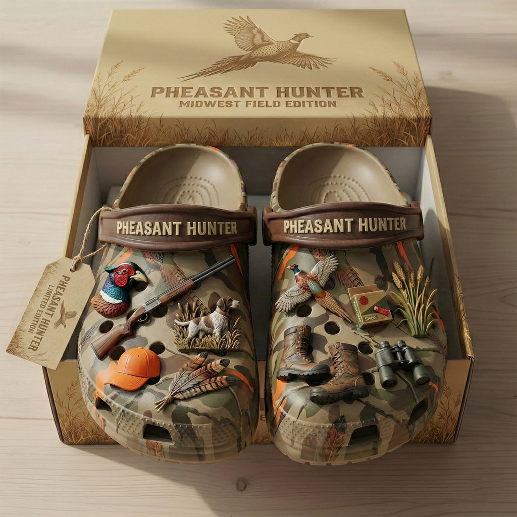 PREMIUM Pheasant Hunting CLOGS WITH CHARMS LNTH