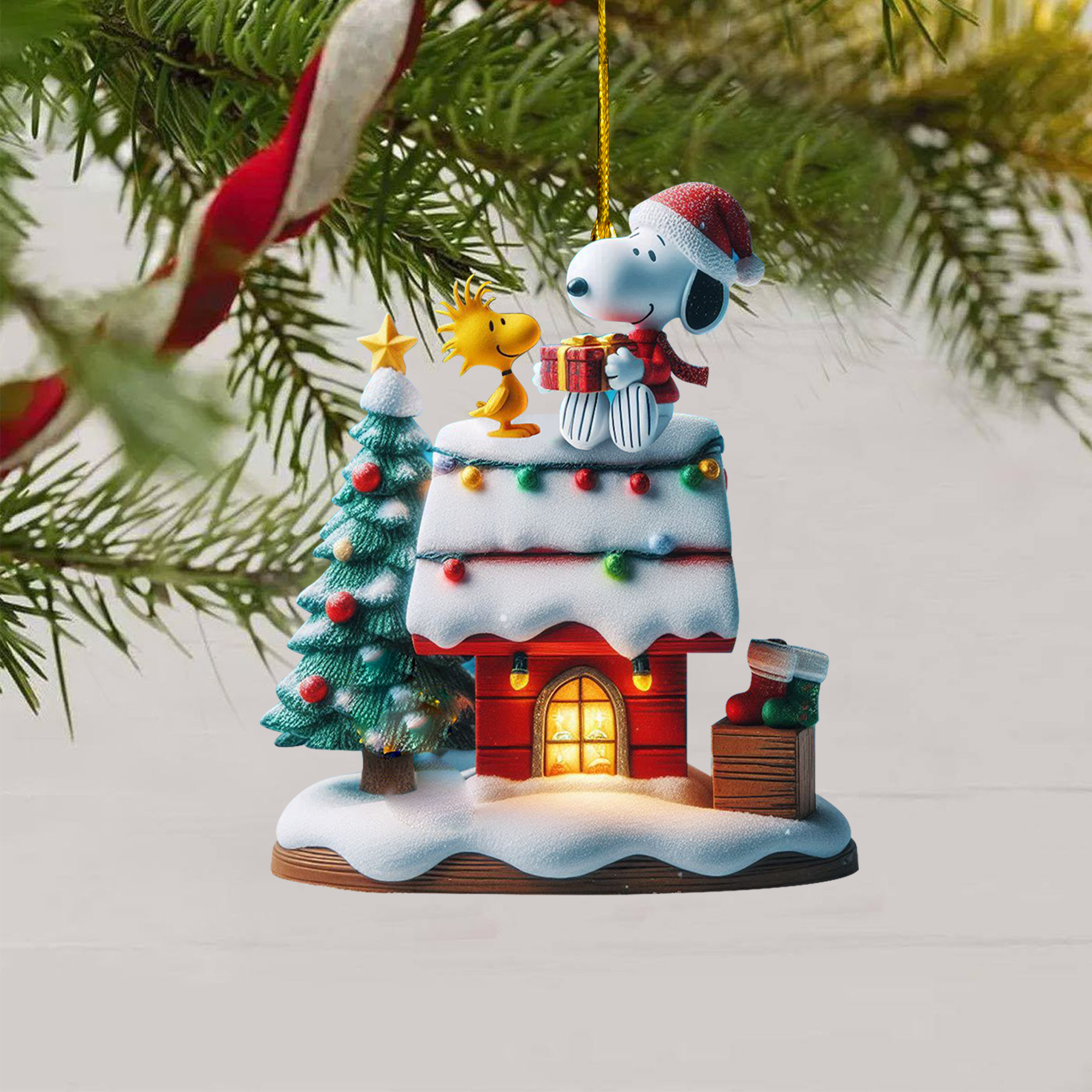 COMBO SNPY CHRISTMAS TREE TOPPER WITH ORNAMENT DAT