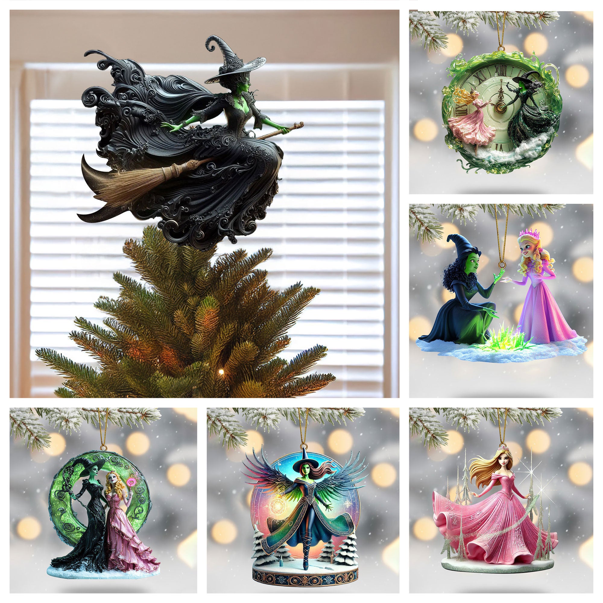 COMBO WKCD CHRISTMAS TREE TOPPER WITH ORNAMENT DAT