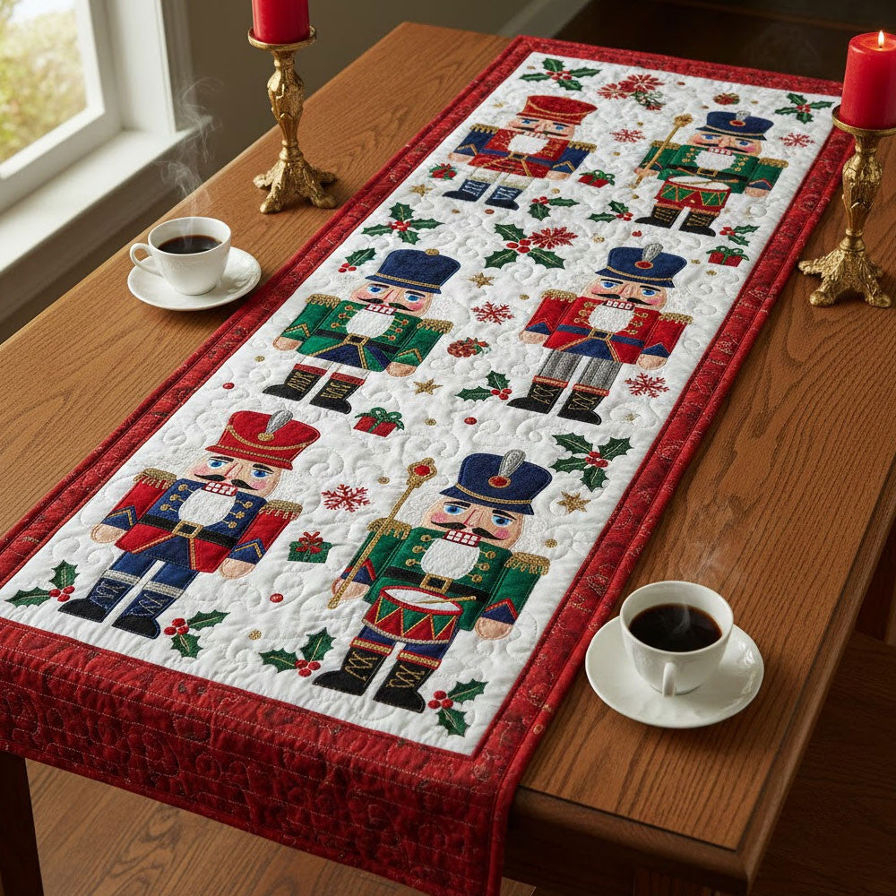 Nutcracker Christmas Quilted Table Runner TNSM
