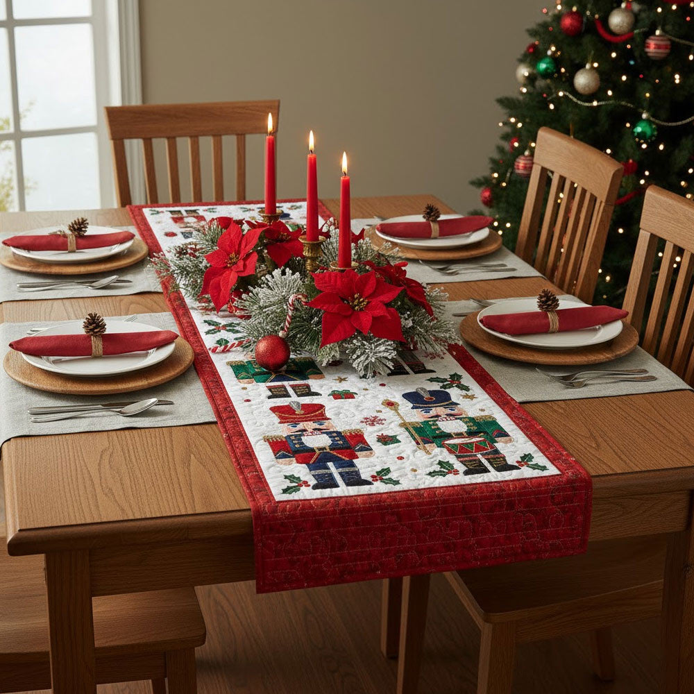 Nutcracker Christmas Quilted Table Runner TNSM