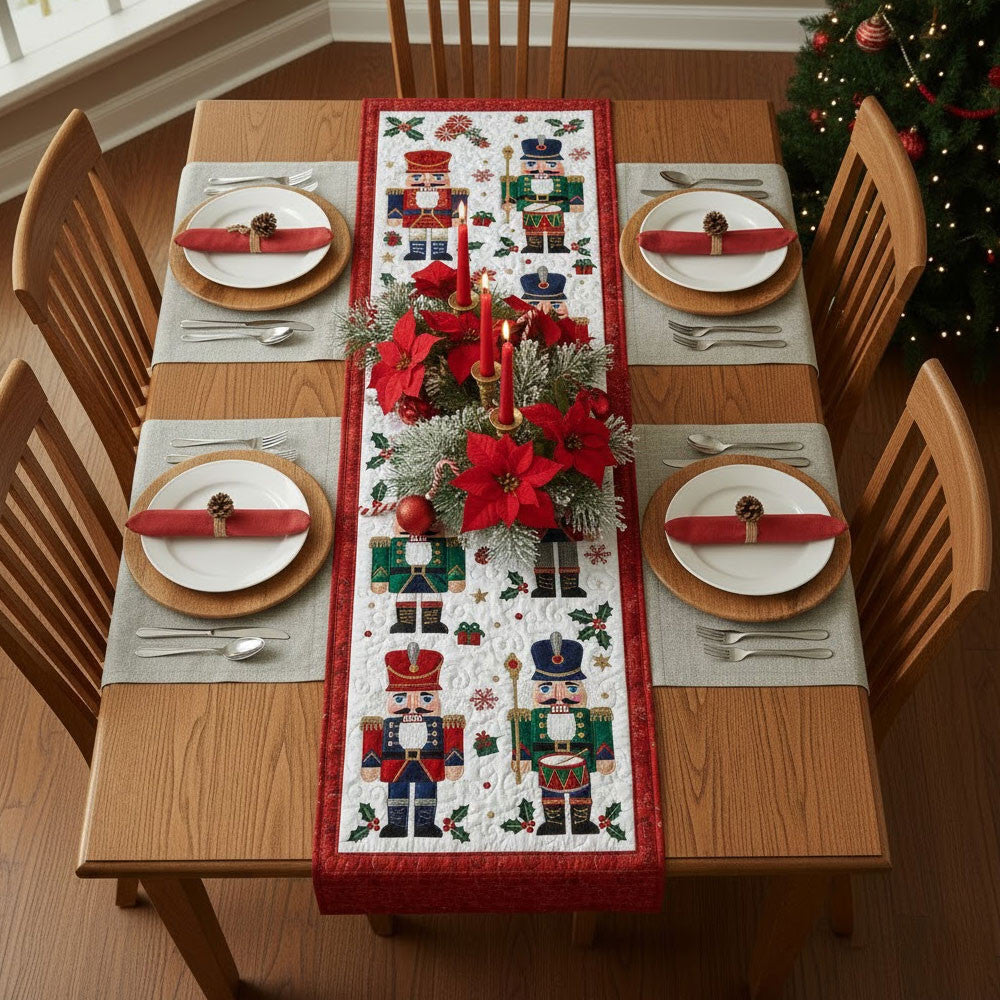 Nutcracker Christmas Quilted Table Runner TNSM