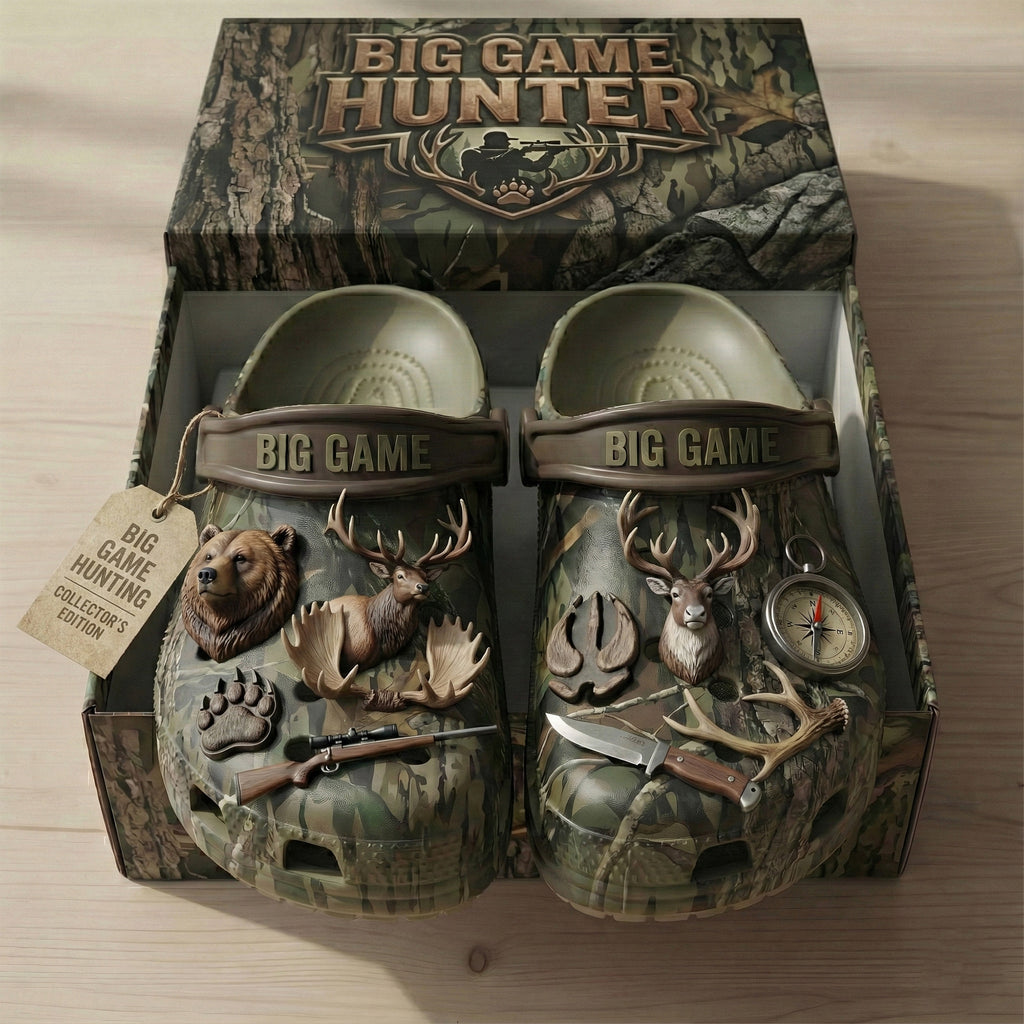 PREMIUM Big game Hunting CLOGS WITH CHARMS LNTH