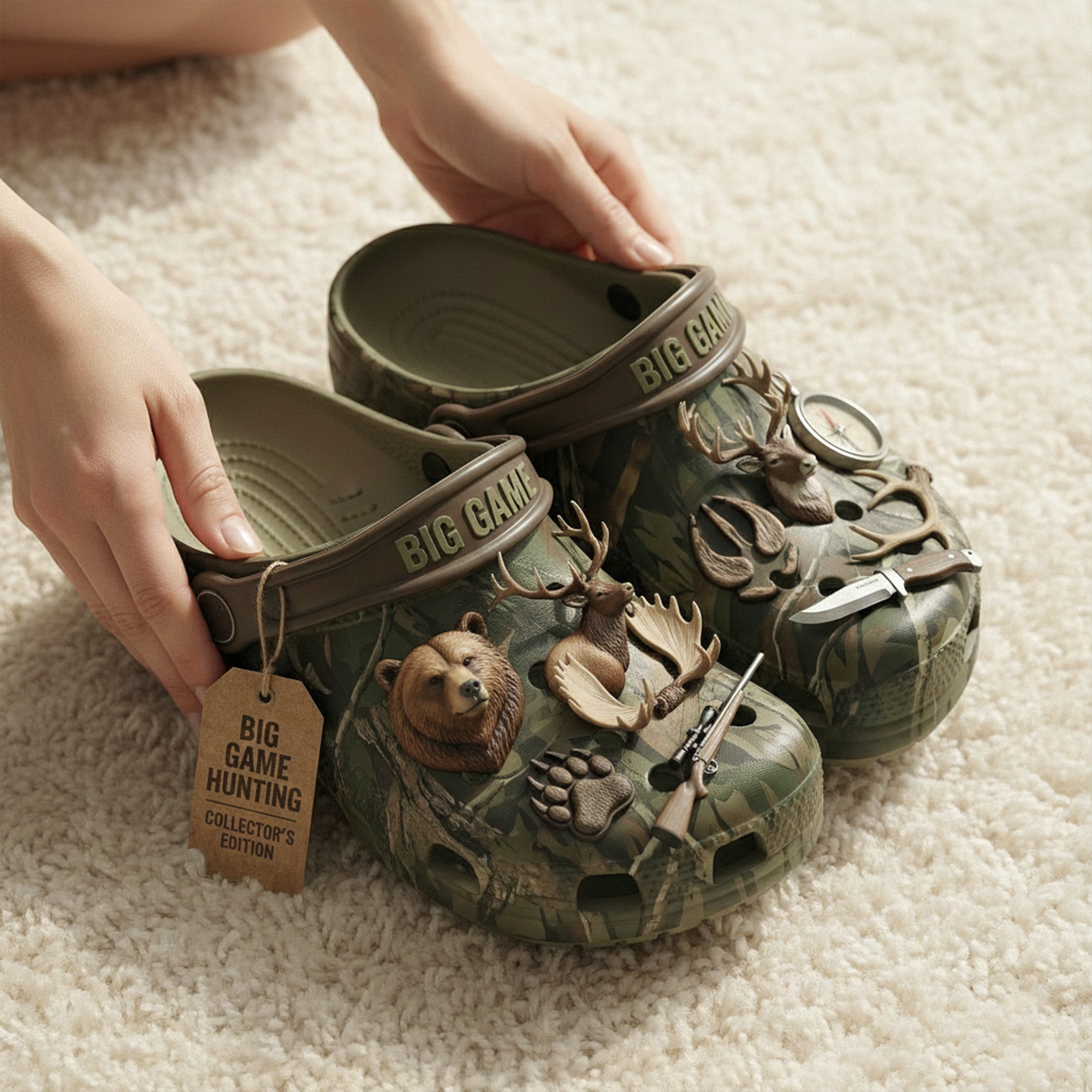 PREMIUM Big game Hunting CLOGS WITH CHARMS LNTH