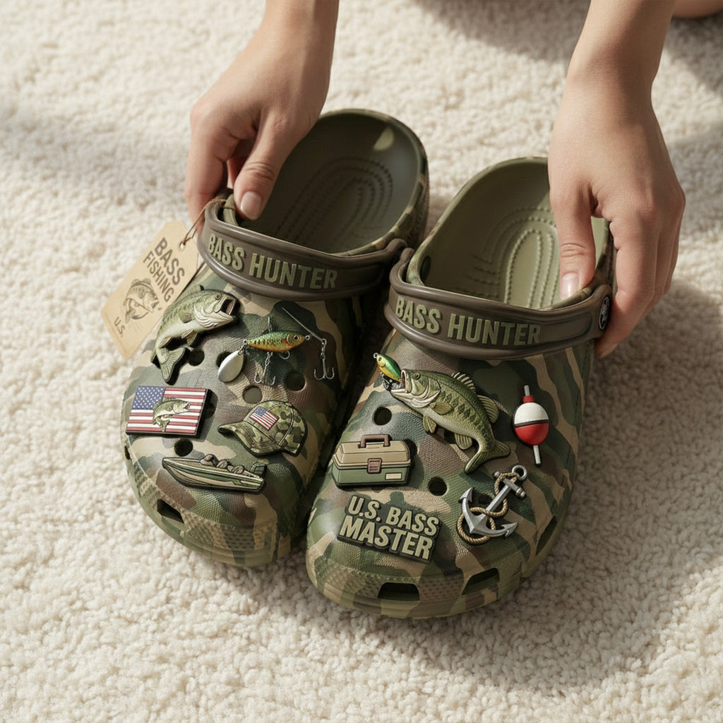 PREMIUM Bass Fishing CLOGS WITH CHARMS LNTH