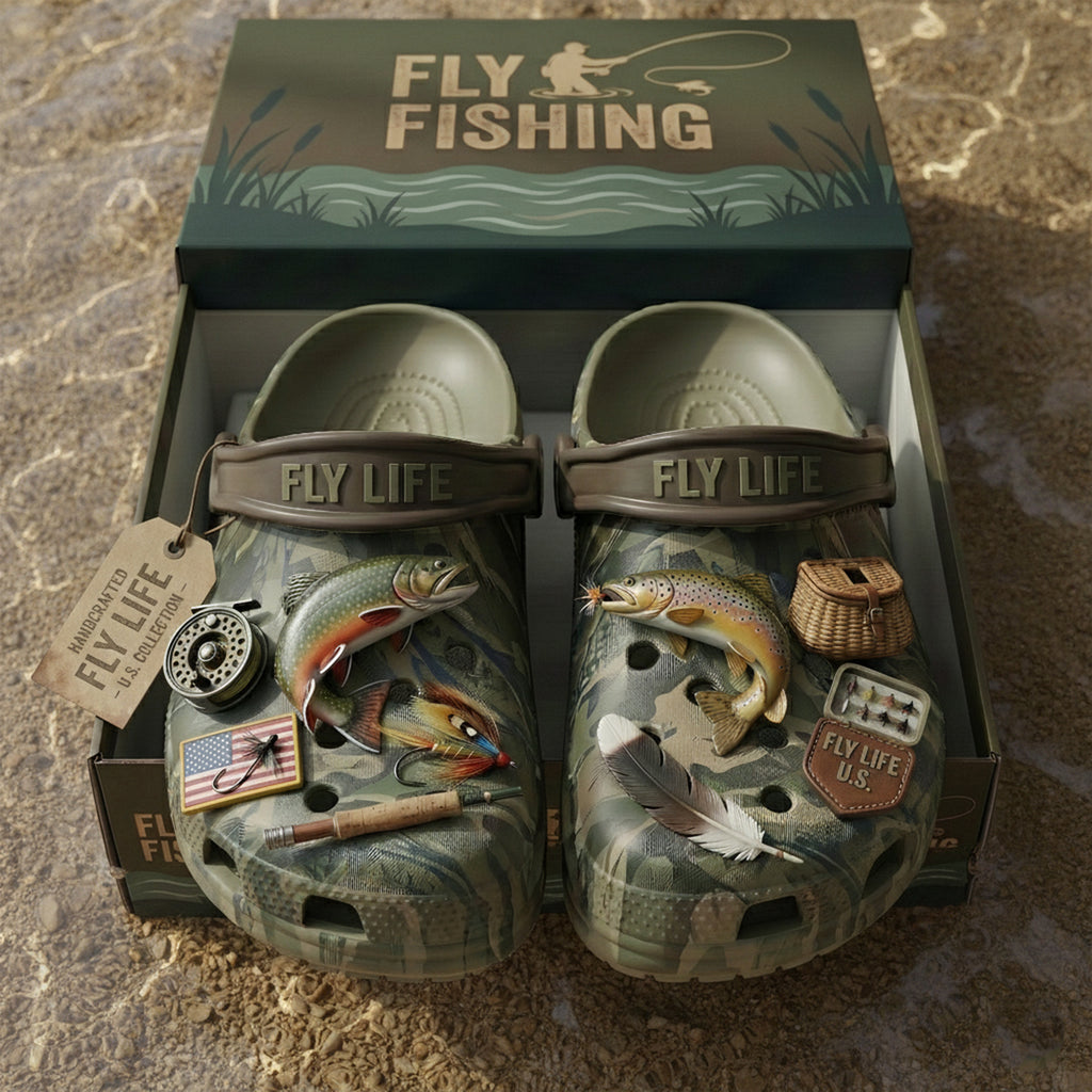 PREMIUM Fly Fishing CLOGS WITH CHARMS LNTH