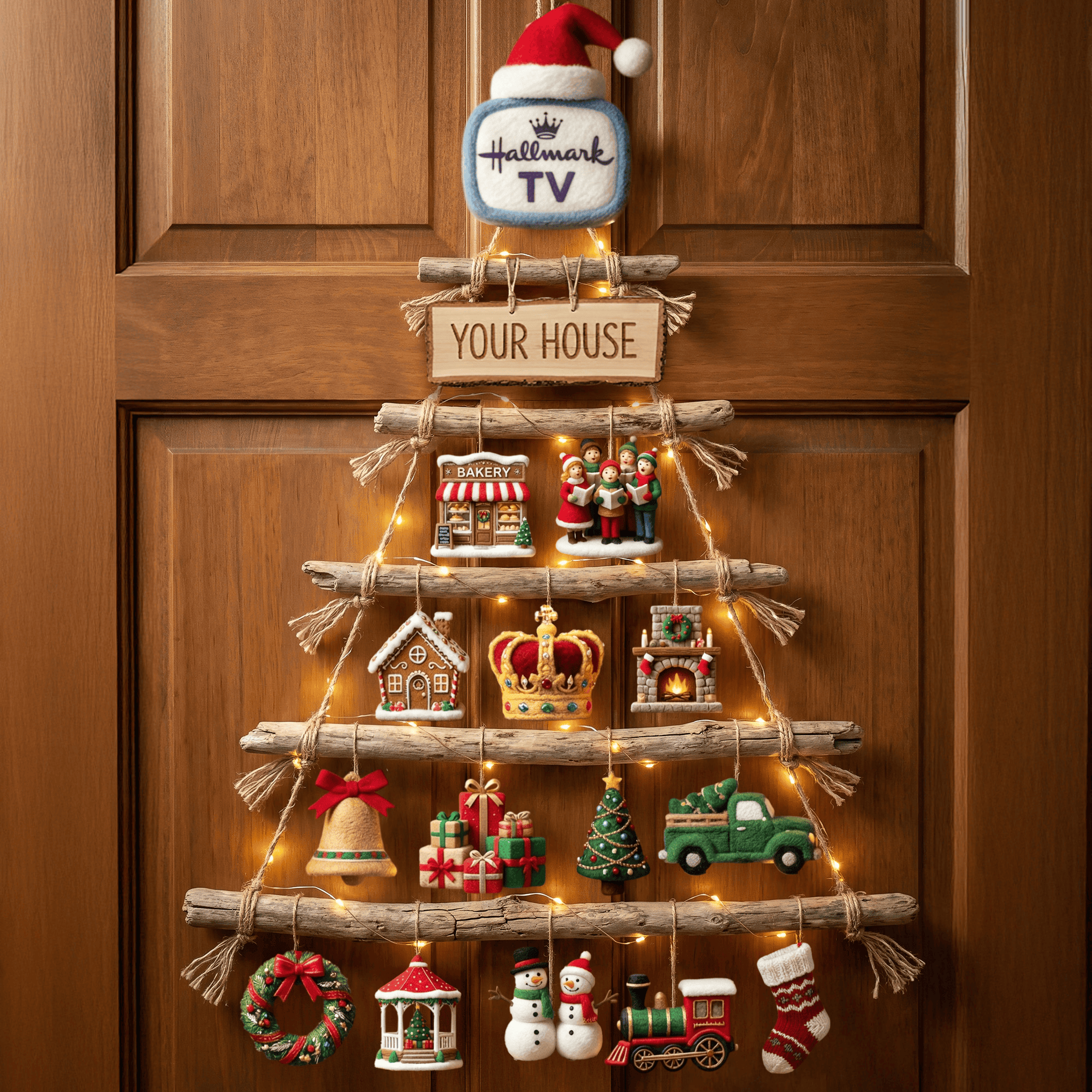 HMTV Premium Rustic Wall Christmas Tree HTTT