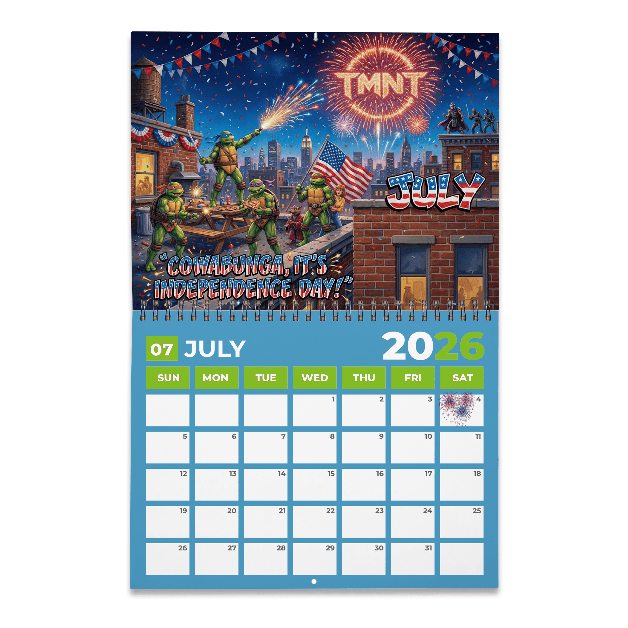 PREMIUM TMNT 2026 CALENDAR DAT