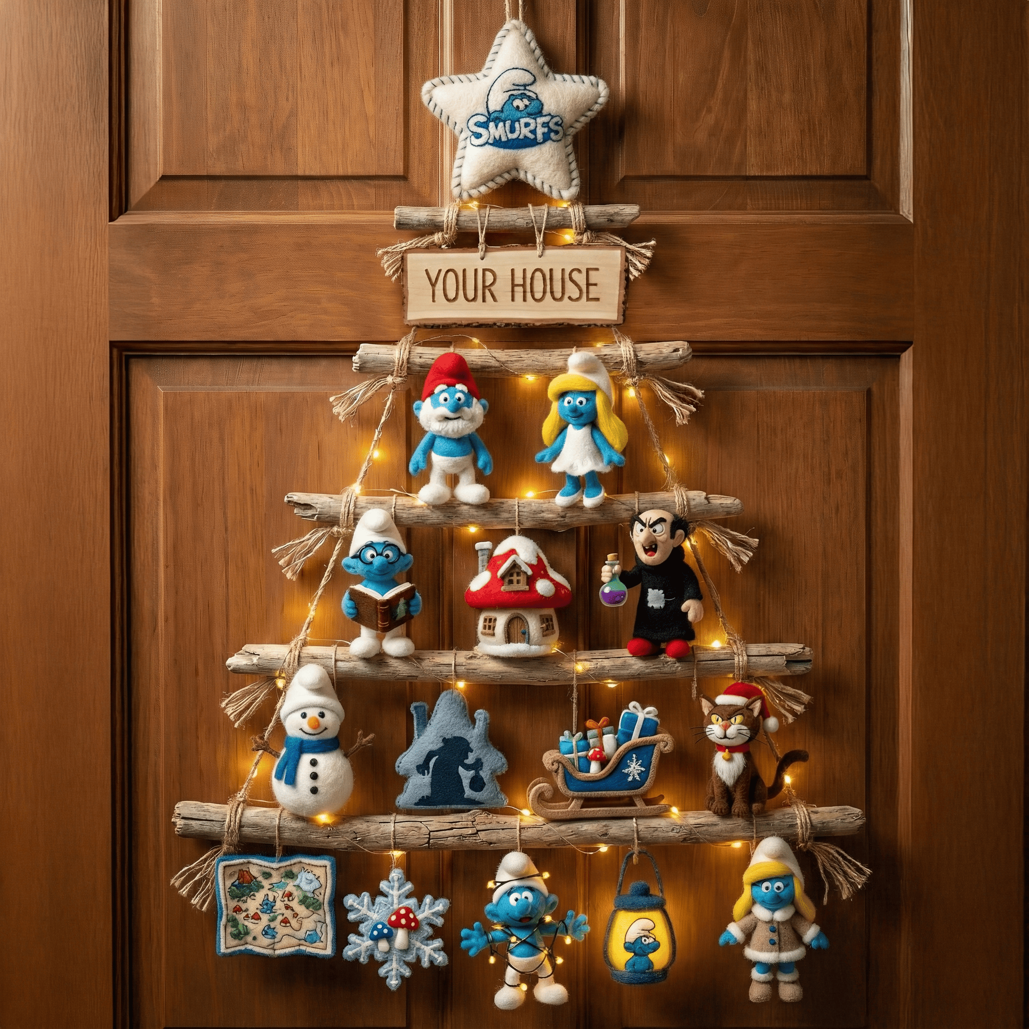 Premium TSM Rustic Christmas Wall Tree NTD