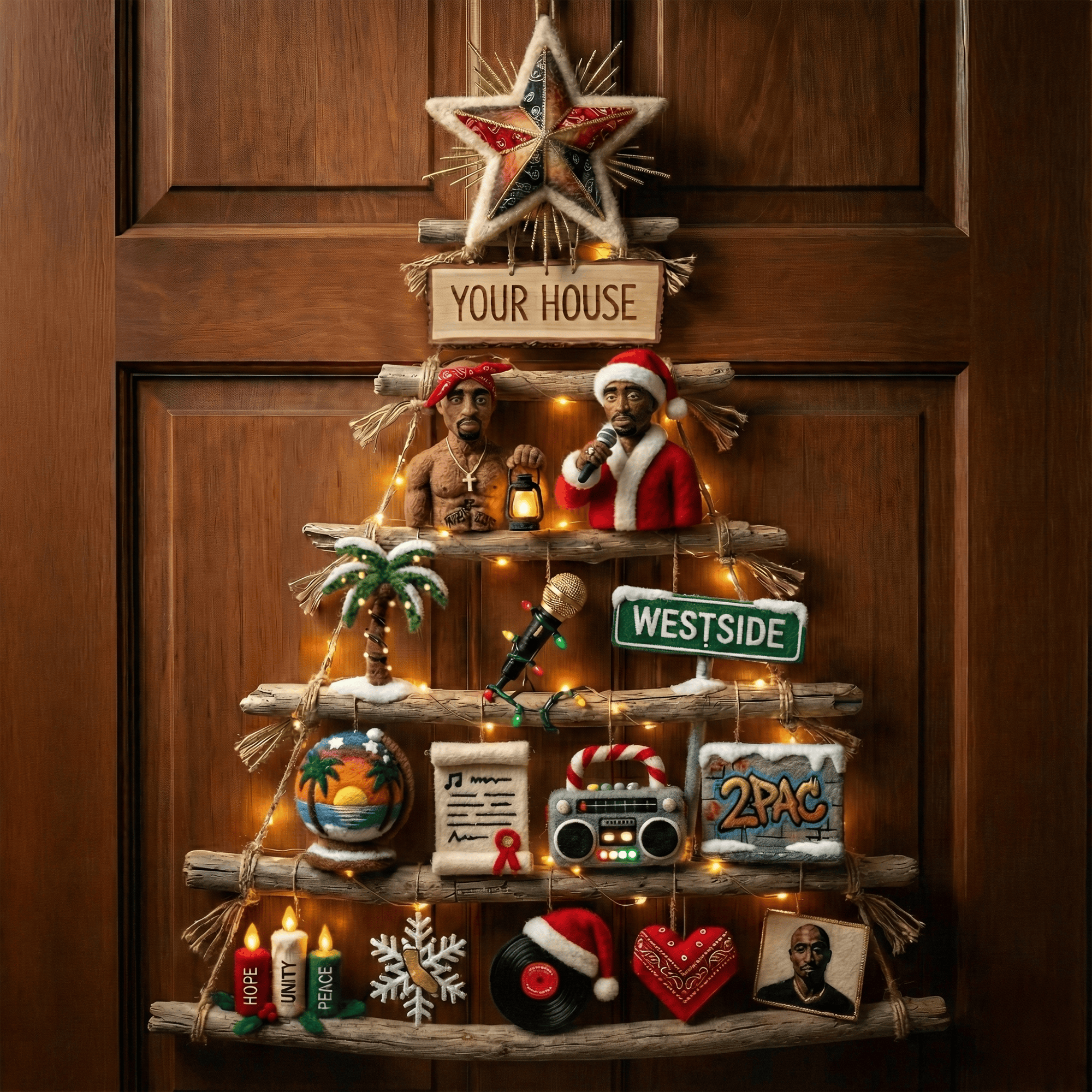 Premium TSK Rustic Christmas Wall Tree NTD
