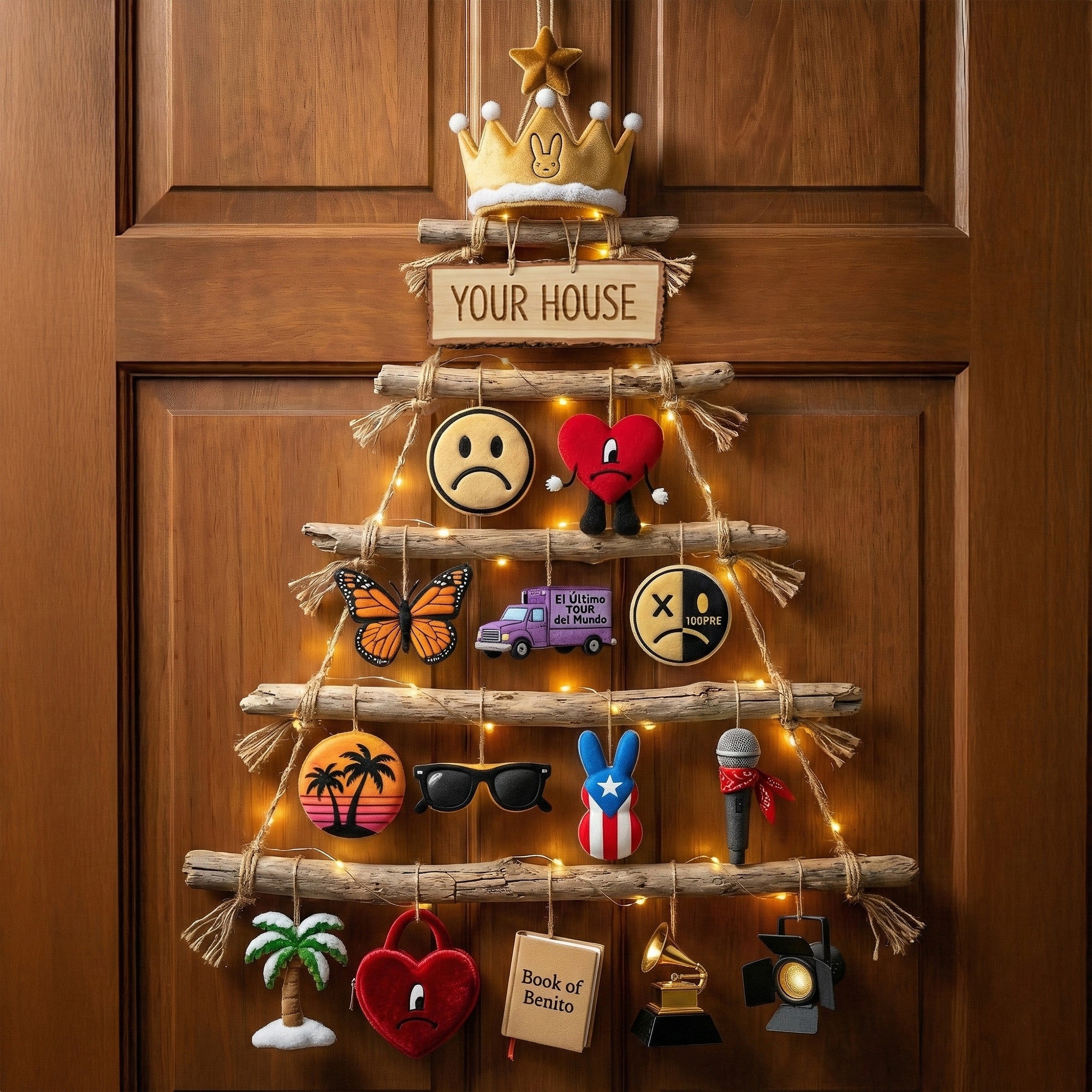 Premium BBN Rustic Christmas Wall Tree NTD