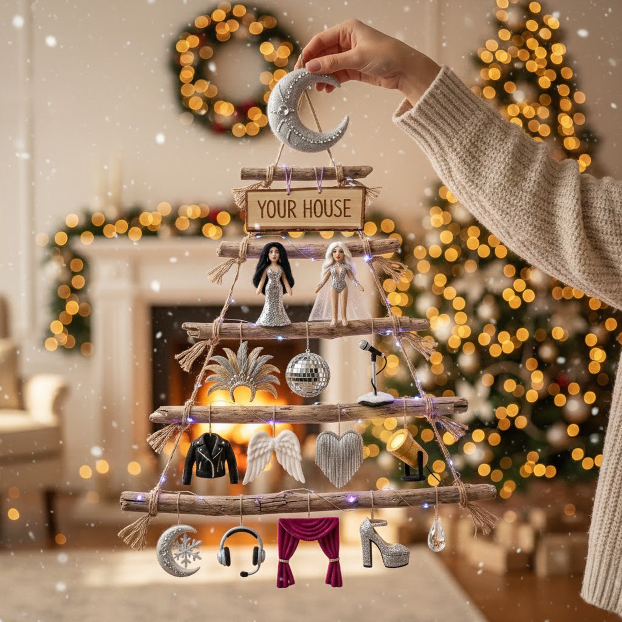 Premium CHER Rustic Christmas Wall Tree NTD