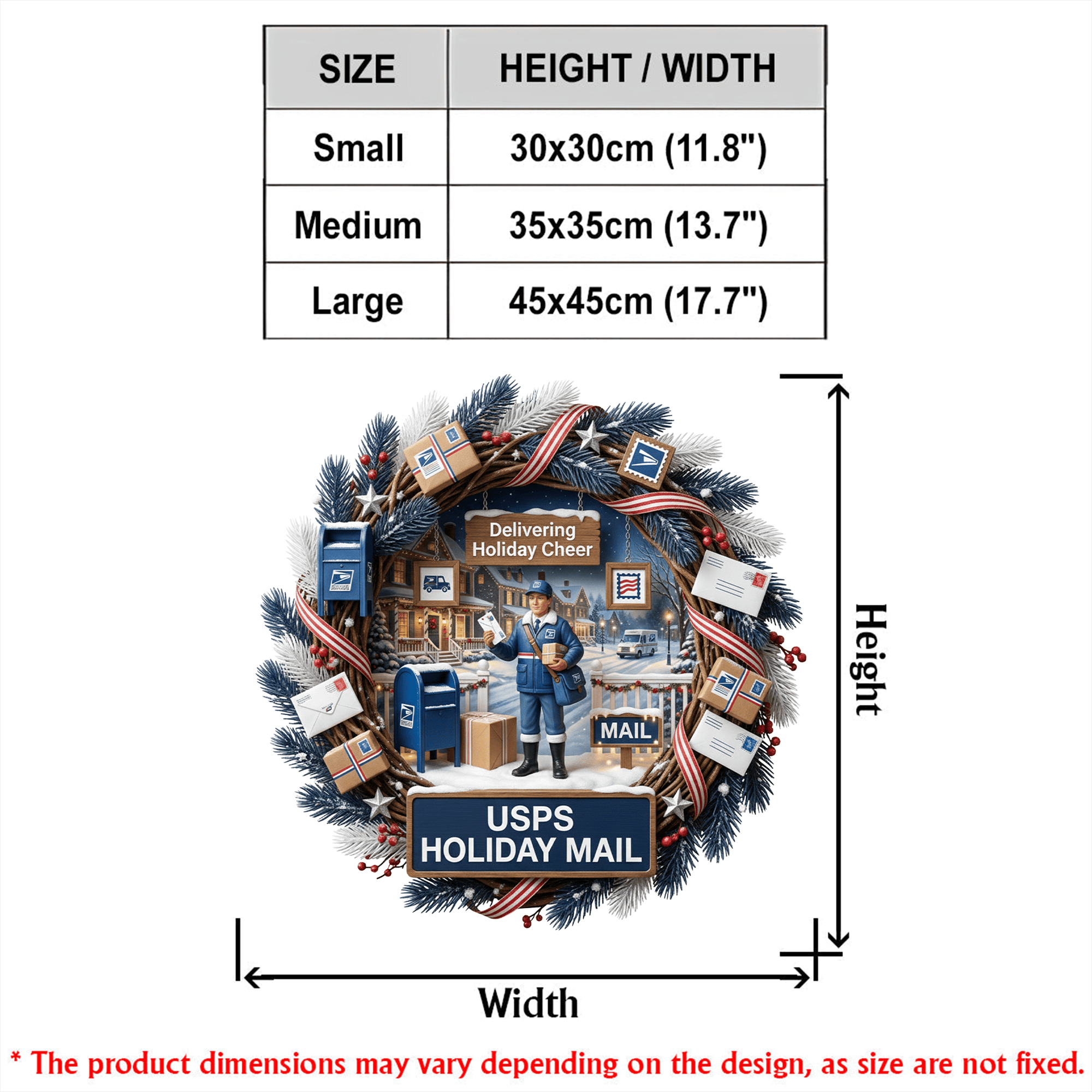 USPS Decorative Wreath LNTH