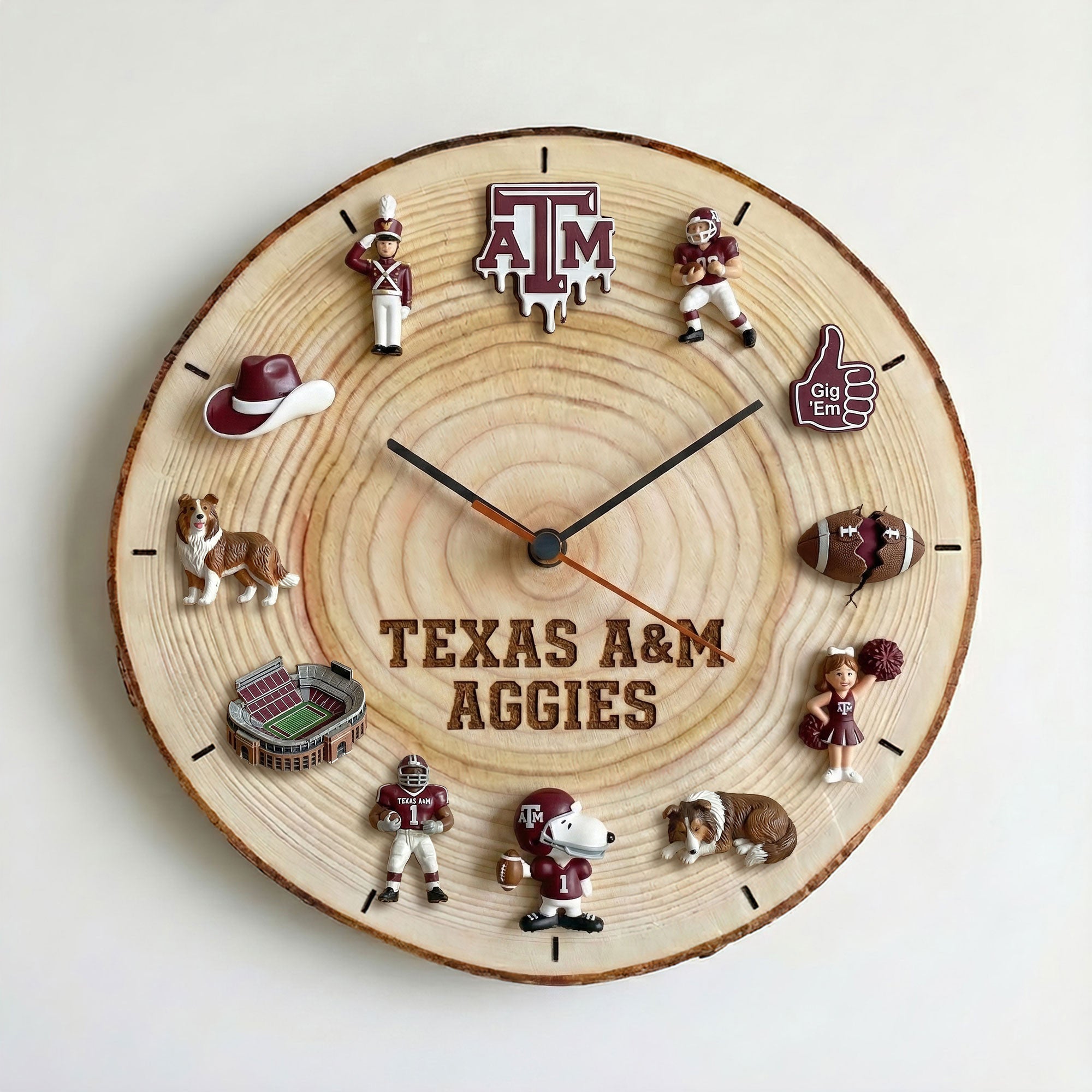 TAMA Wooden Wall Clock HTTT