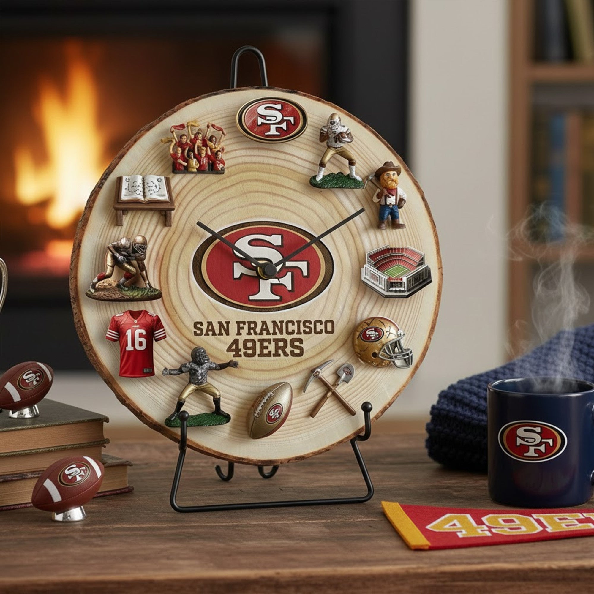 Premium SF49 Wooden Wall Clock TNSM