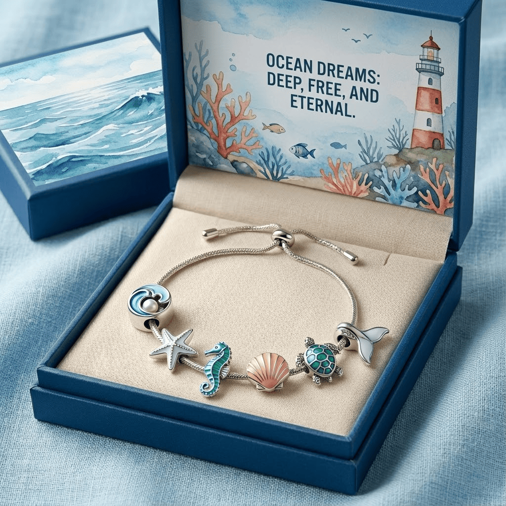 OCEAN Adjustable Charm Bracelet HTTT