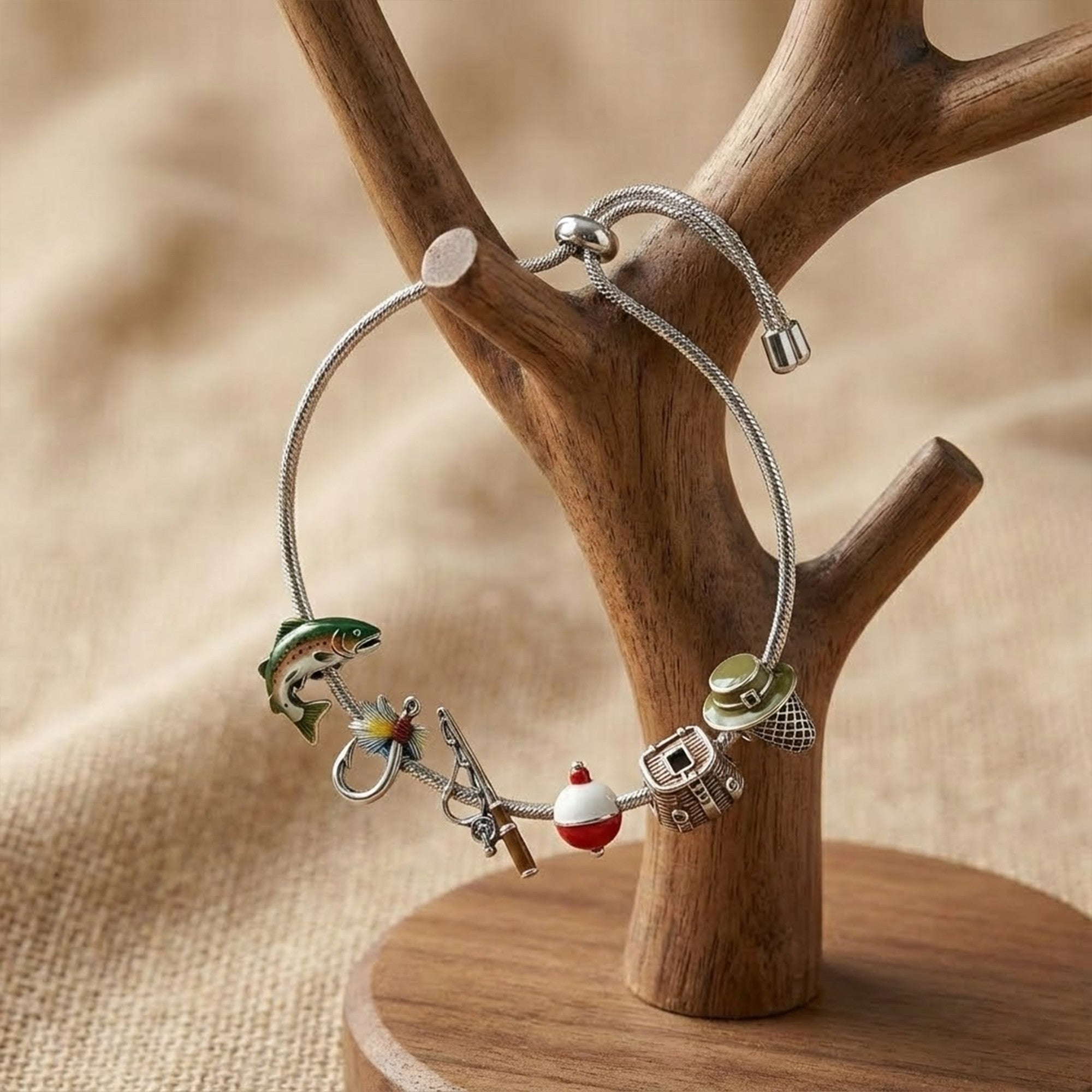 Fishing Adjustable Charm Bracelet HTTT