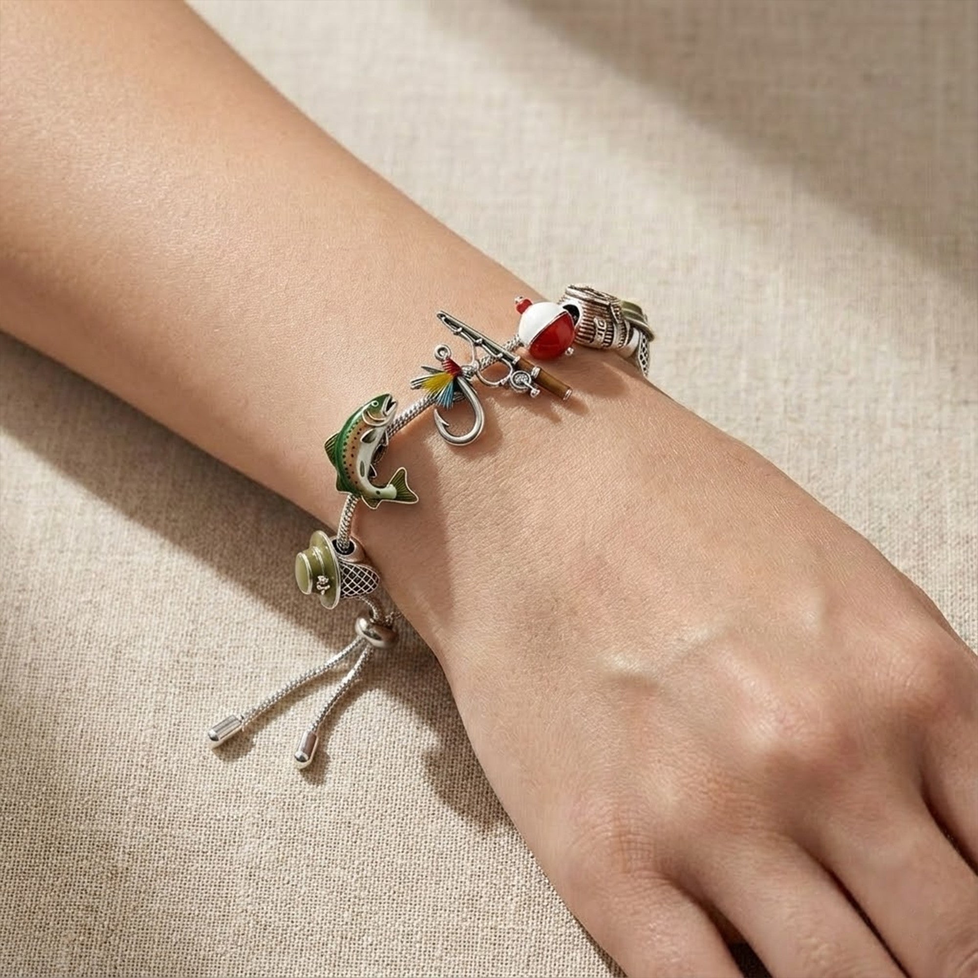 Fishing Adjustable Charm Bracelet HTTT