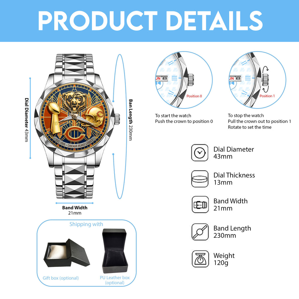 CCB Stainless Steel Watch LNTH
