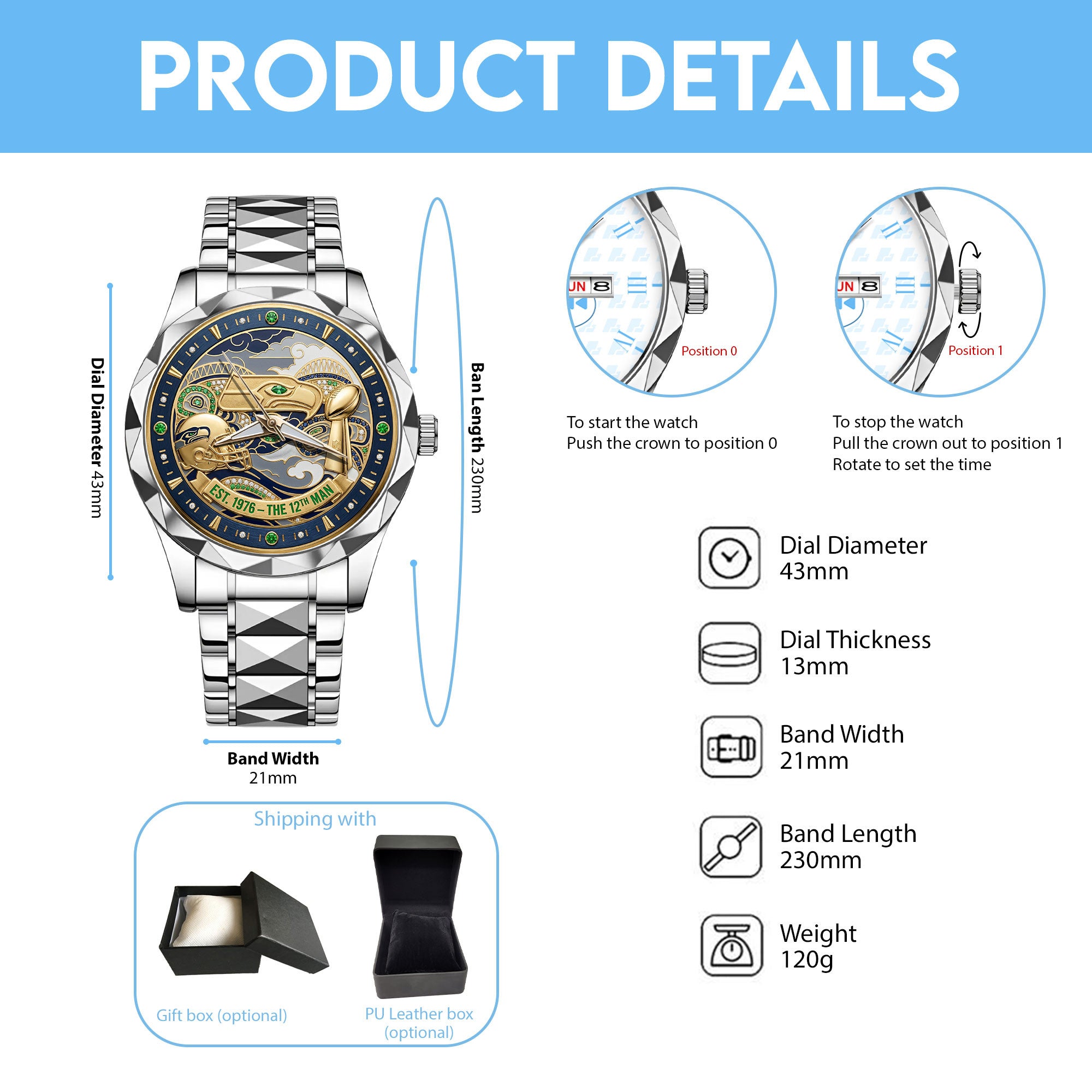 STSH Stainless Steel Watch LNTH