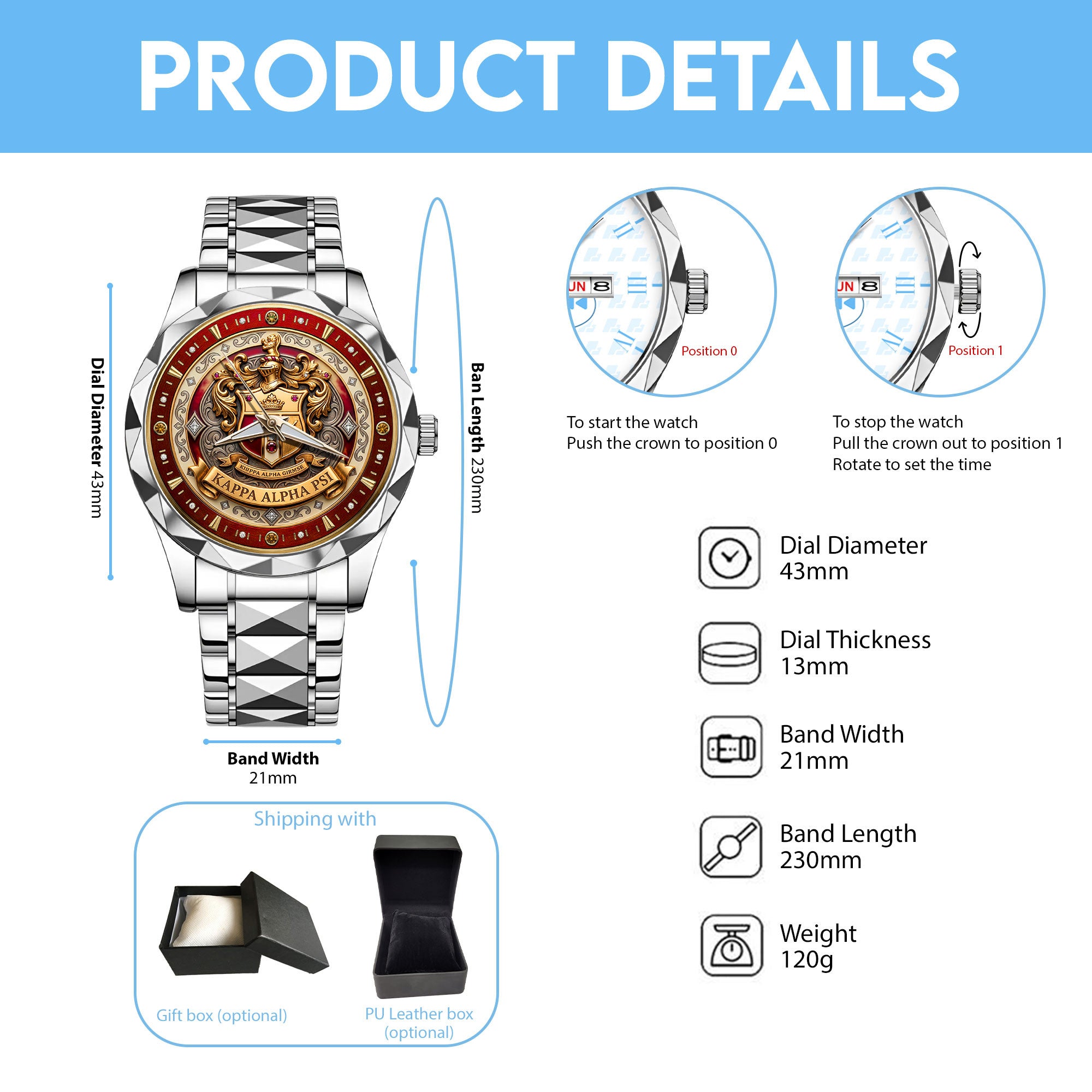 KPAP Stainless Steel Watch LNTH