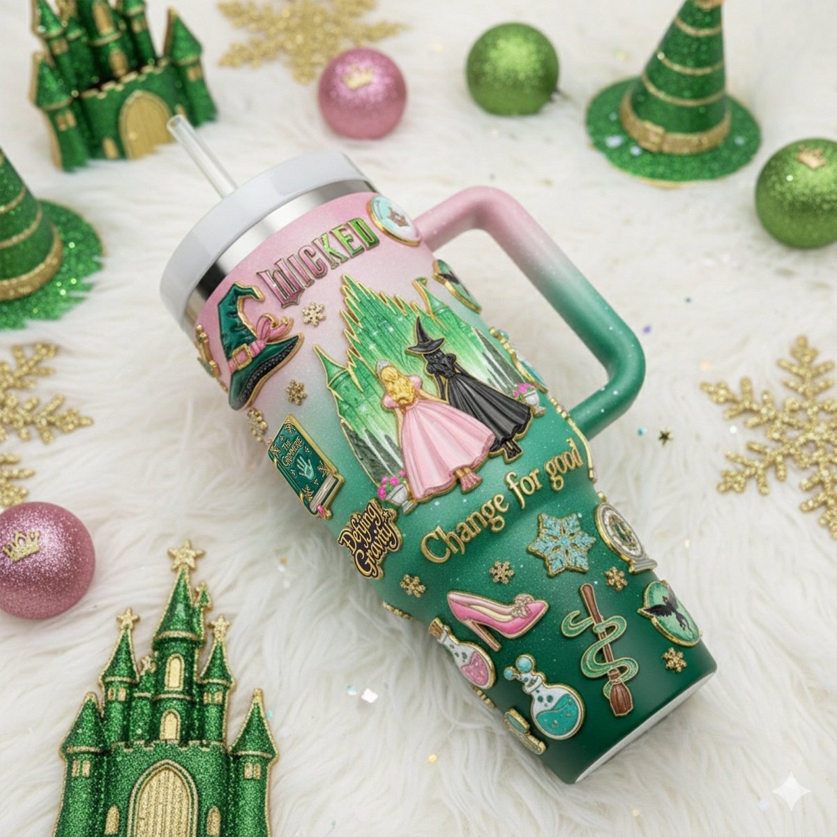 WCKD 40oz Tumbler With Handle LNTH